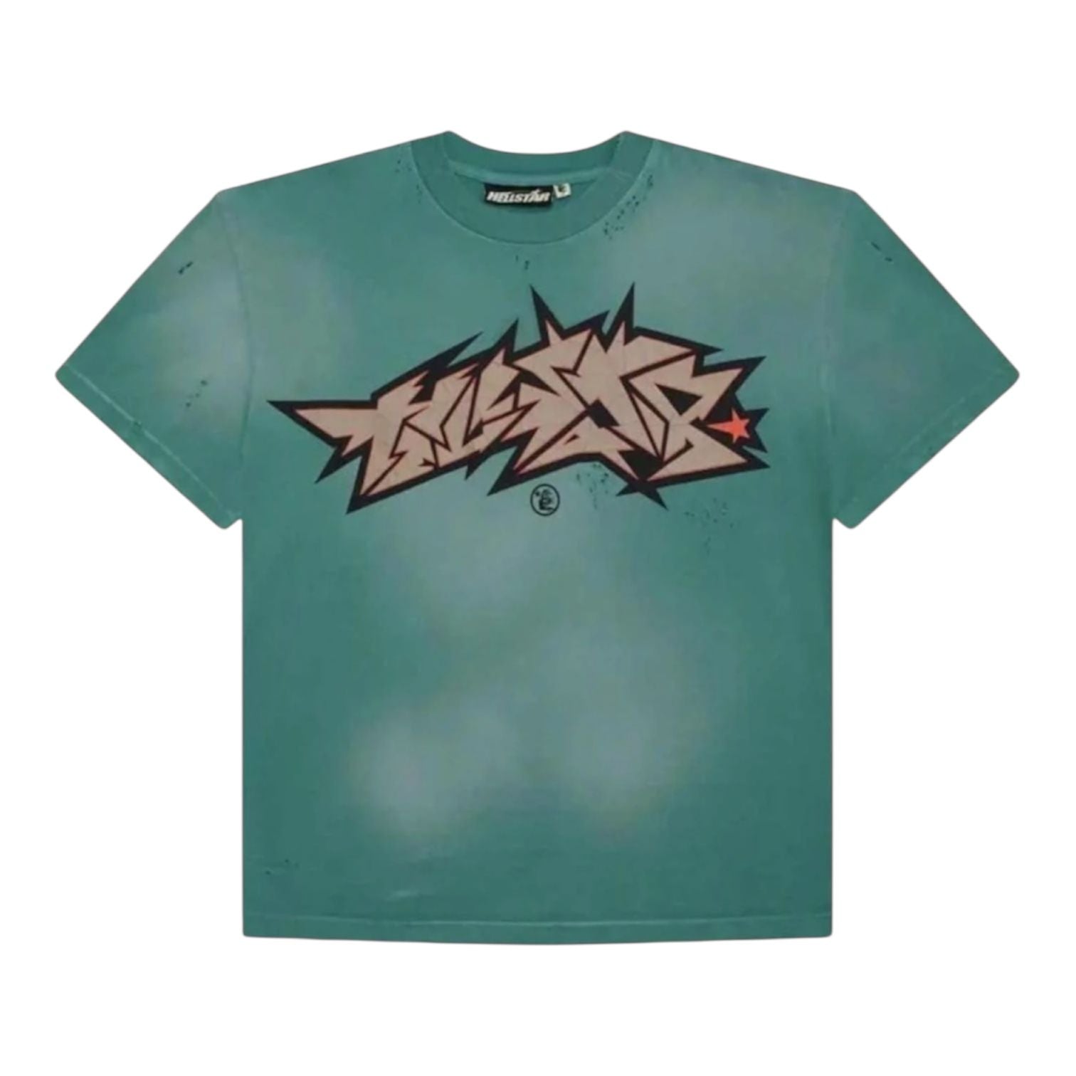Hellstar Crack Print Tee Green