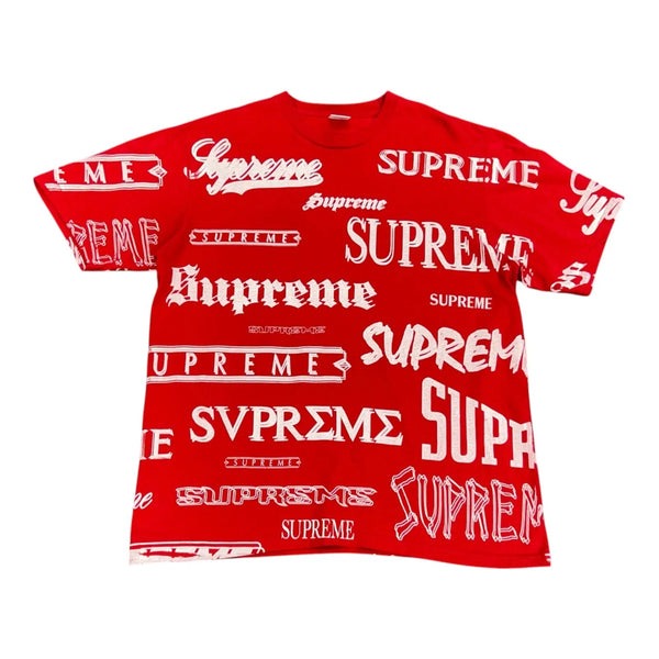 Supreme Multi Logo Tee Red - Preowned