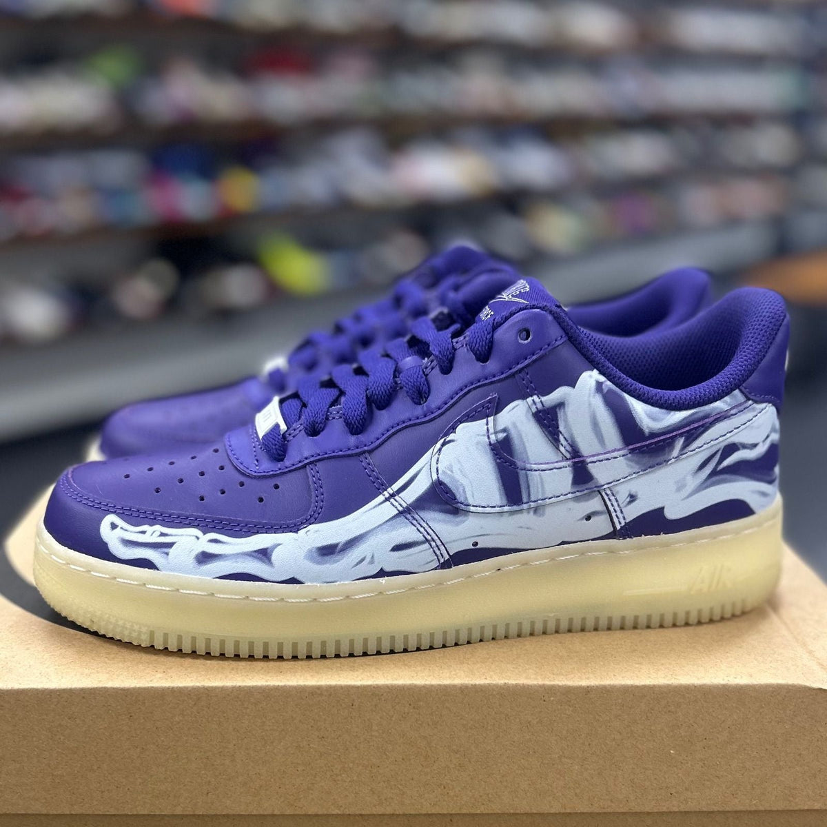 Nike Air Force 1 Low '07 QS Purple Skeleton Halloween (2021) - Preowned
