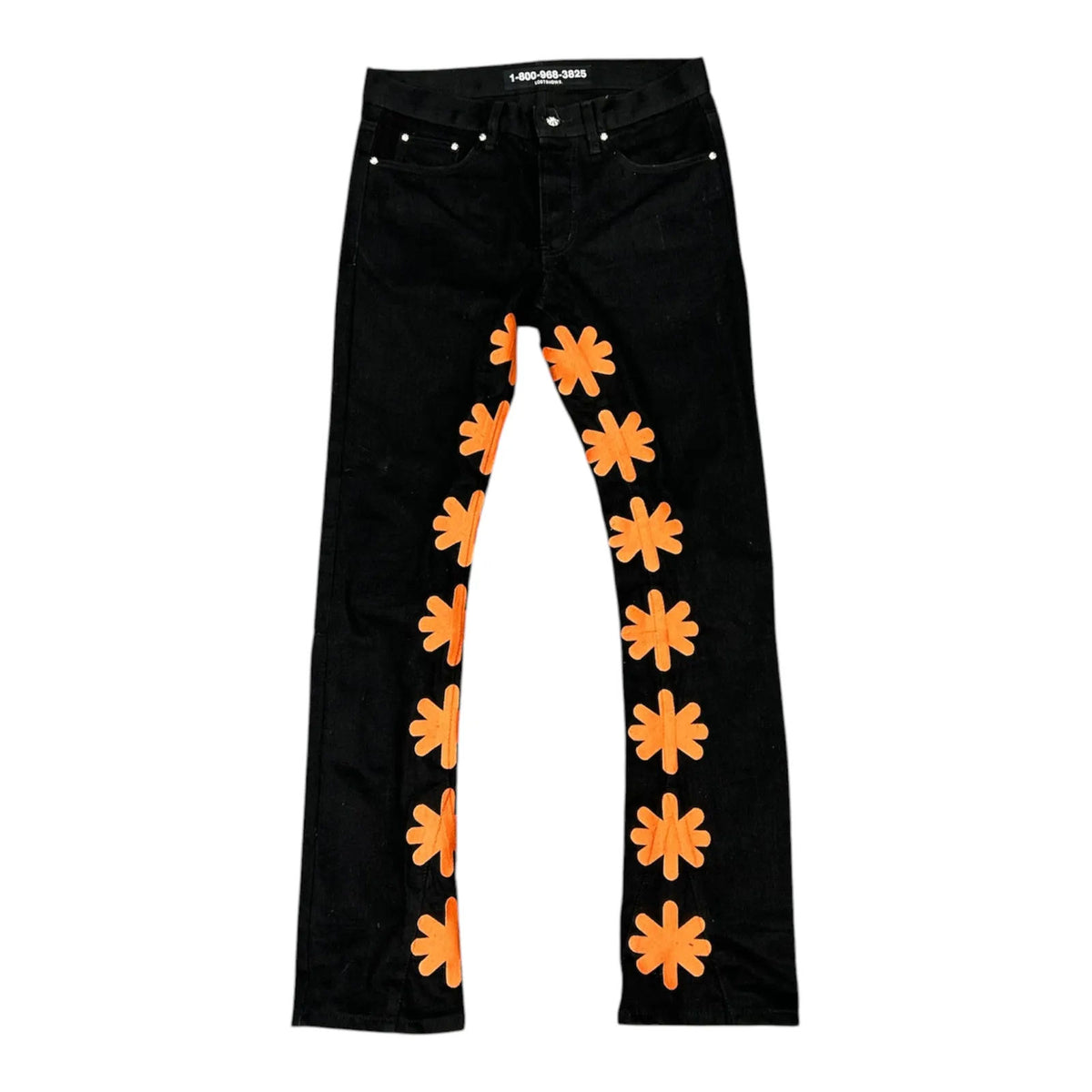 LOSTSHDWS Denim Pant (Black/Orange) - Preowned
