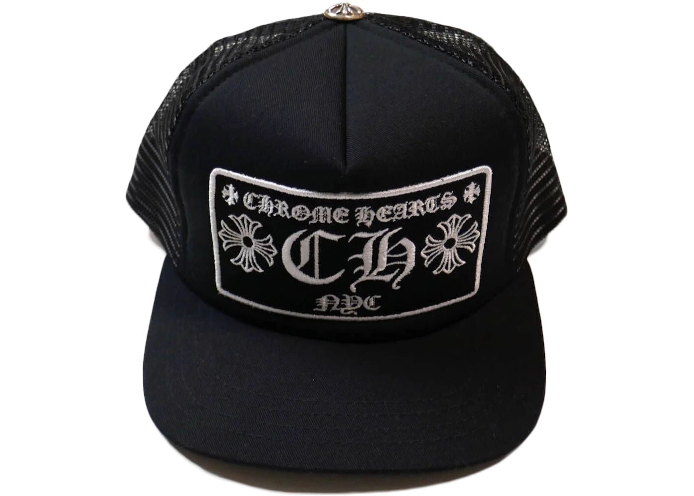 Chrome Hearts CH New York City Trucker Hat Black/Black - Preowned