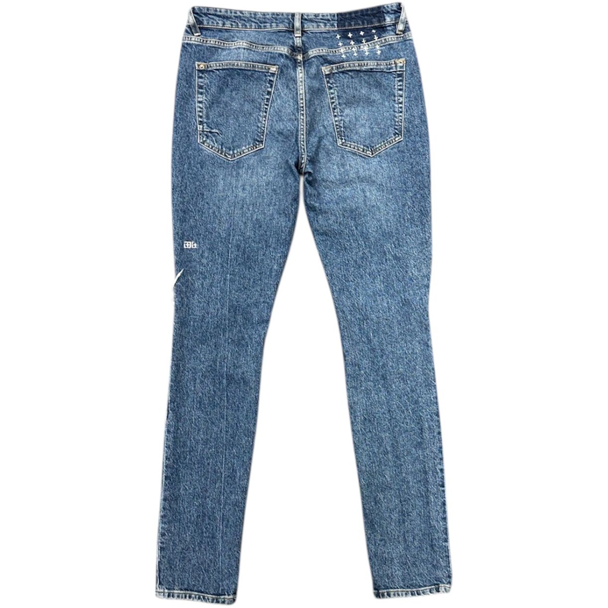 Ksubi Van Winkle Trashed Dreams Jeans (Medium Blue Distressed) - Preowned