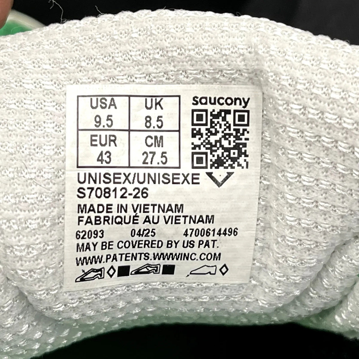 Saucony Ride Millennium White Fern