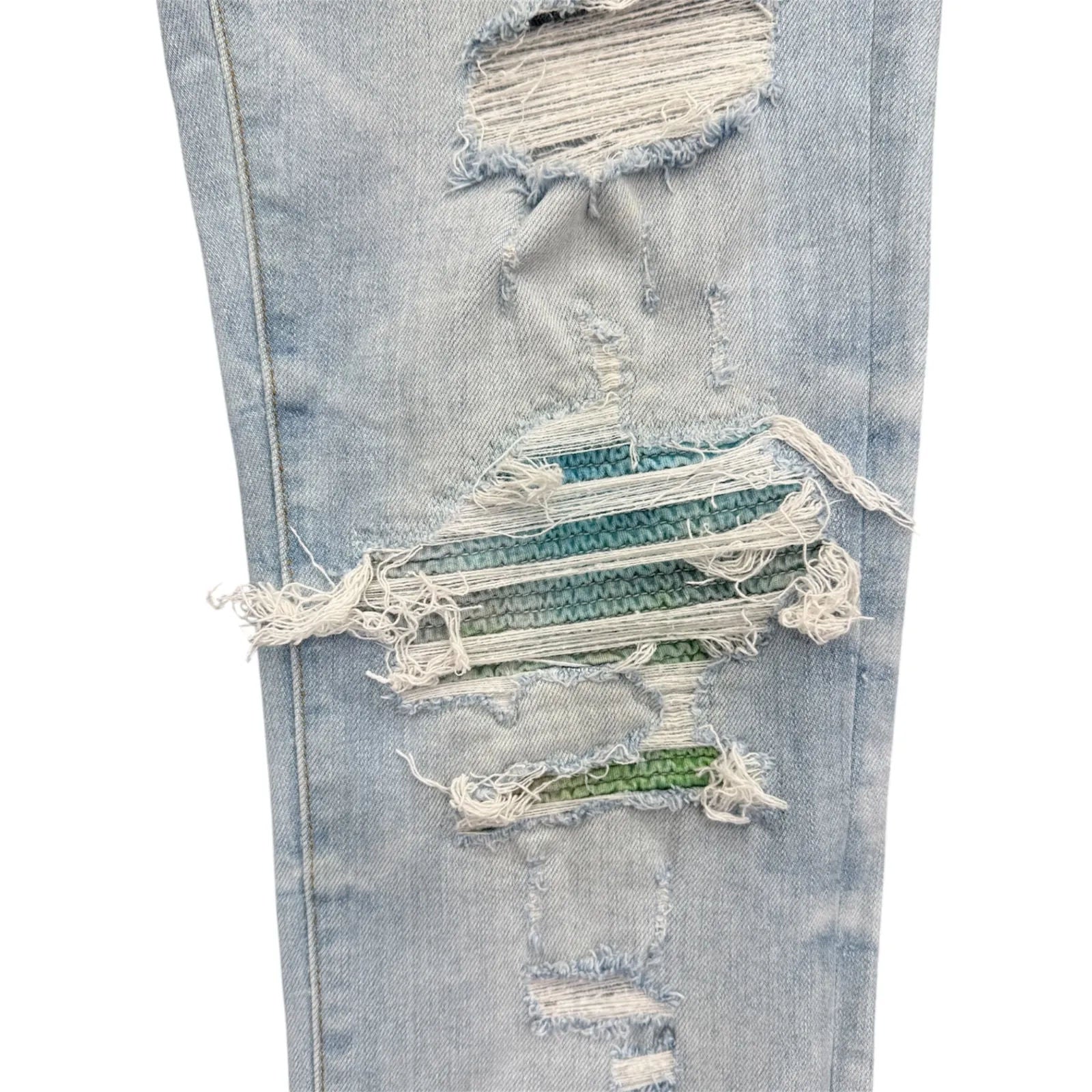 Amiri MX1 Tie Dye Patch Jeans (Clay Indigo) - Preowned