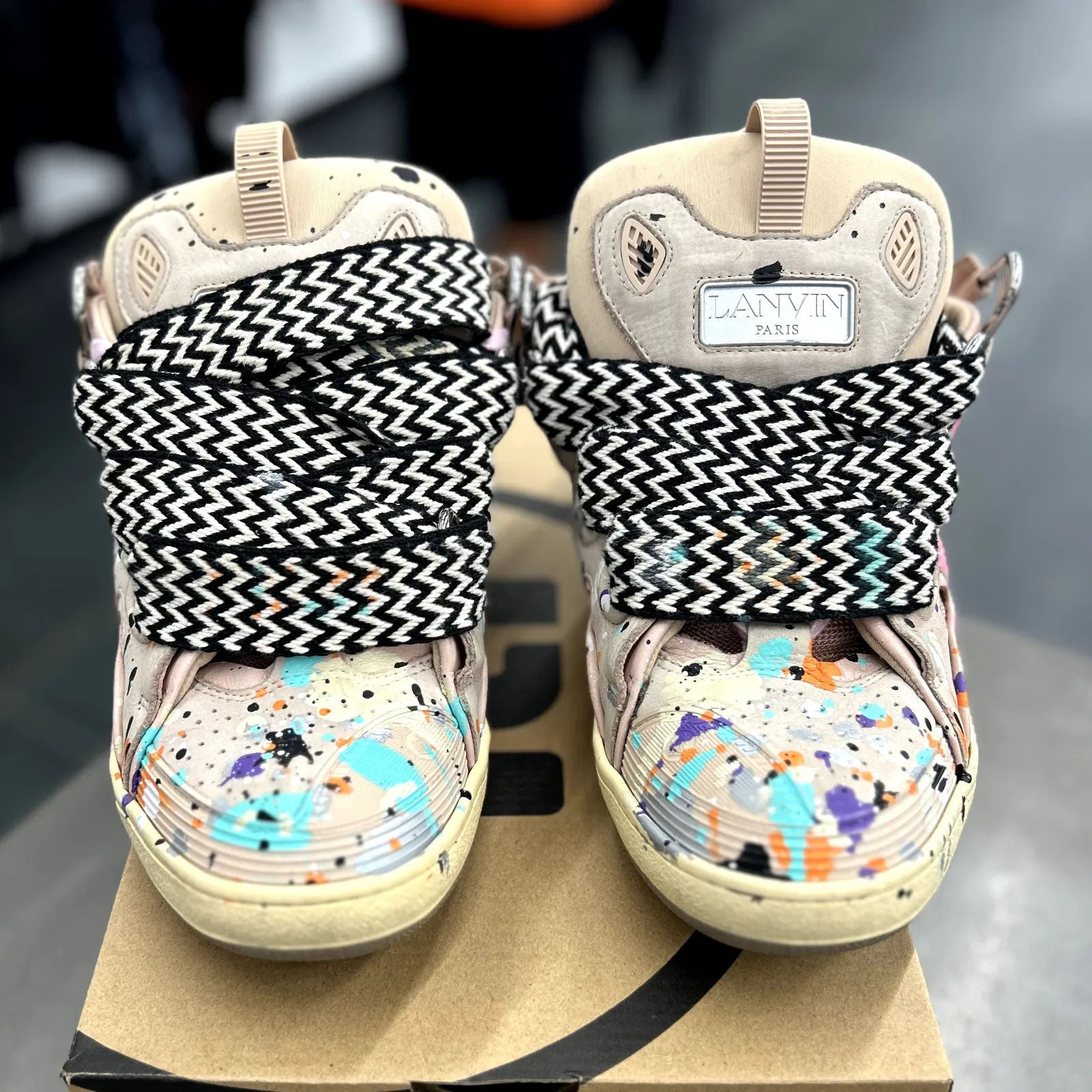 Lanvin Leather Curb Gallery Dept. Pale Pink Multi - Preowned