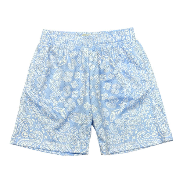 Azva Paisley Mesh Shorts (UNC Blue)