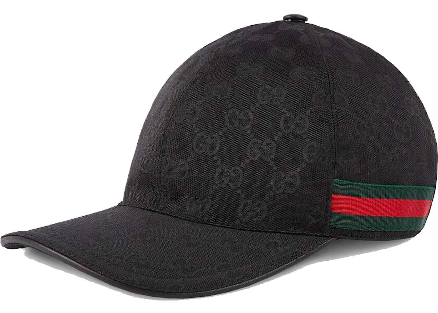 Gucci Original GG Canvas Baseball Hat with Web Black - Preowned