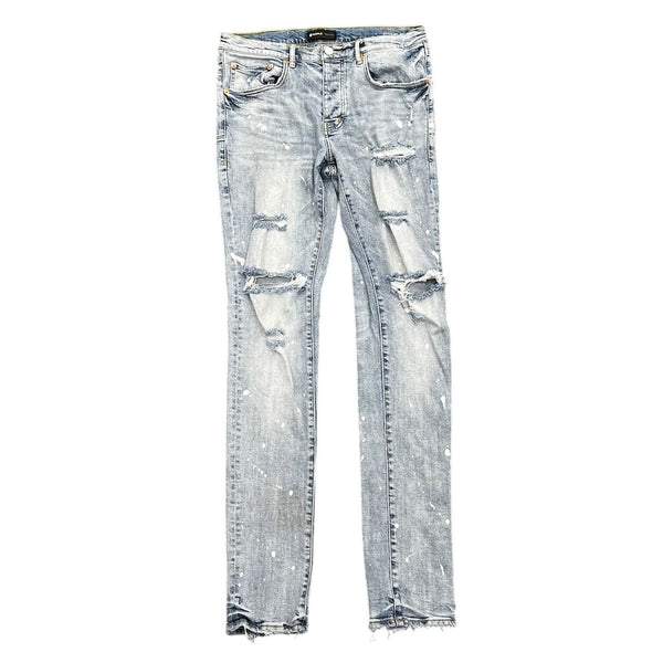 Purple Brand P001  Ripped Paint Splatter Jean  - Preowned
