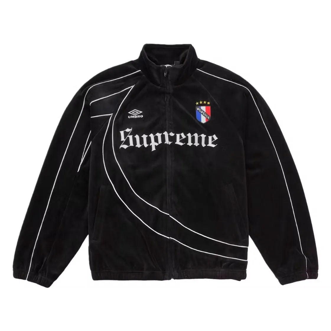 Supreme Umbro Velour Track Jacket (Black)