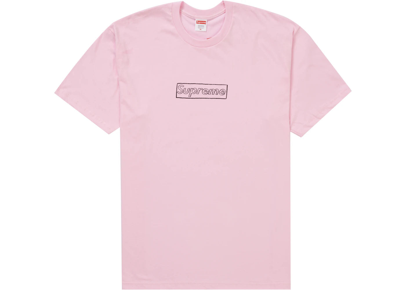 Supreme KAWS Chalk Logo Tee (Light Pink)