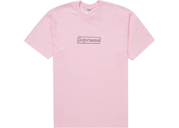 Supreme KAWS Chalk Logo Tee (Light Pink)