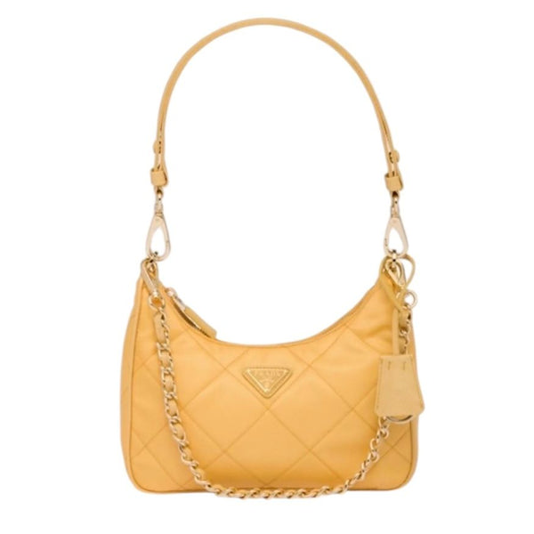 Prada Re-Edition Quilted Re- Nylon Crossbody Bag (Yellow)