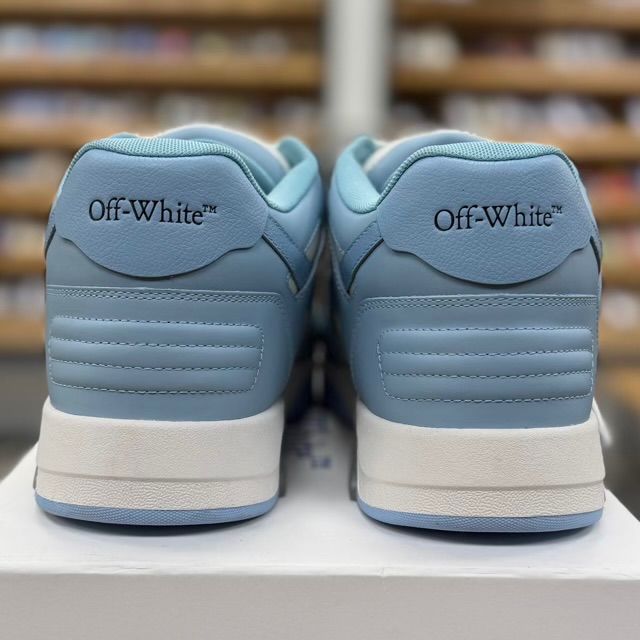 Off-White Out Of Office Calf Leather White Baby Blue - Preowned