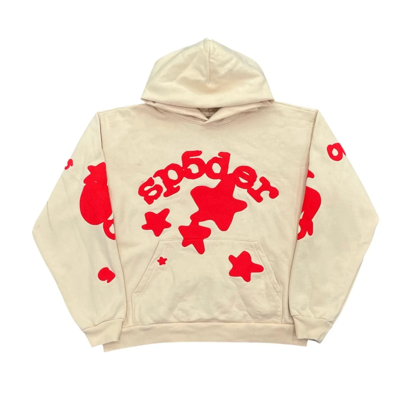 Sp5der Beluga Hoodie (Cream/Orange) - Preowned