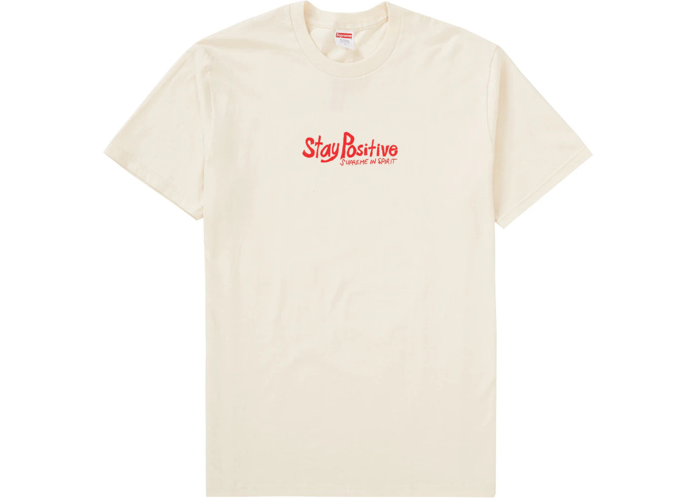 Supreme Stay Positive Tee Natural - Preowned