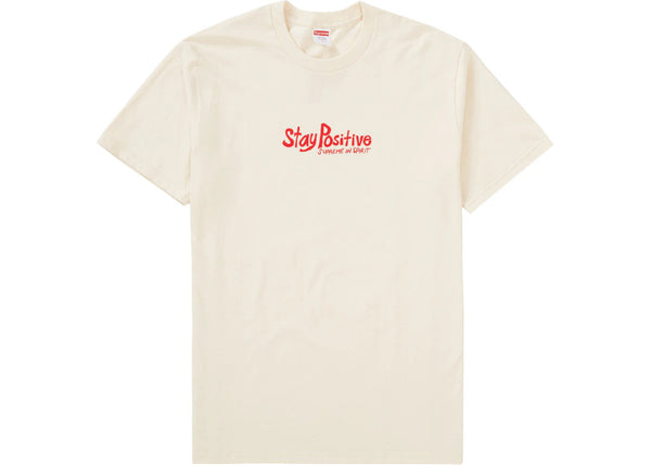 Supreme Stay Positive Tee Natural - Preowned