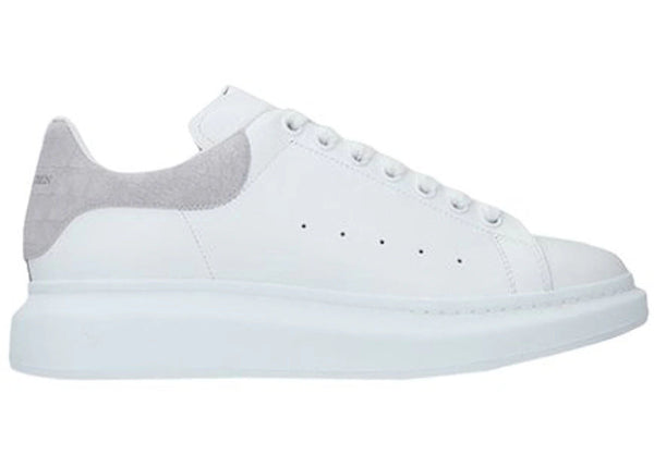 Alexander McQueen Oversized White Light Grey Croc - Preowned