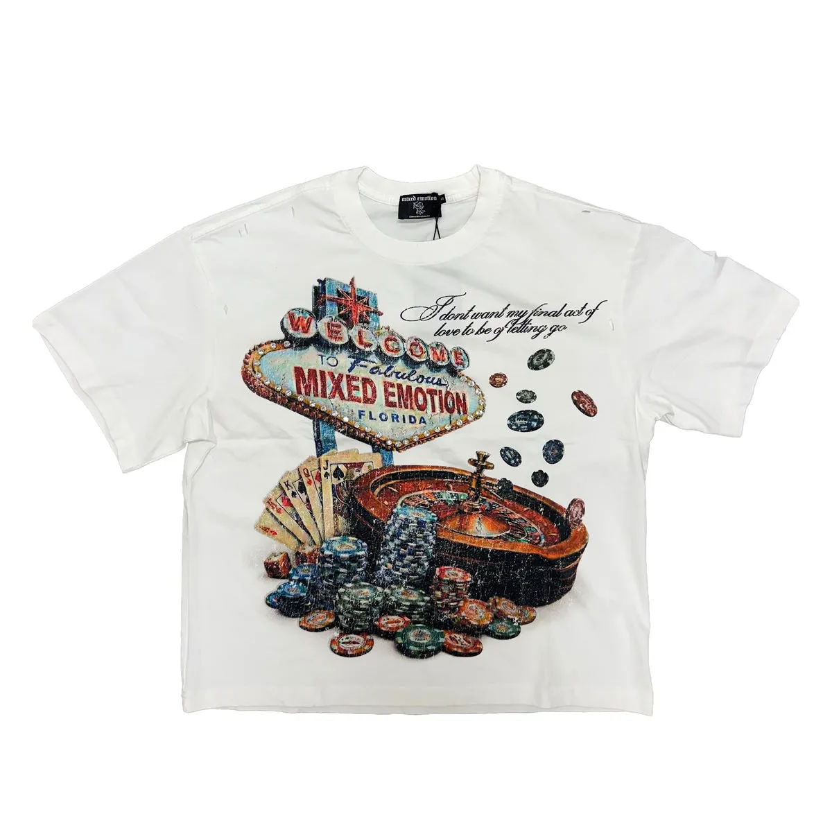 Mixed Emotion Lottery Tee (White) - Preowned