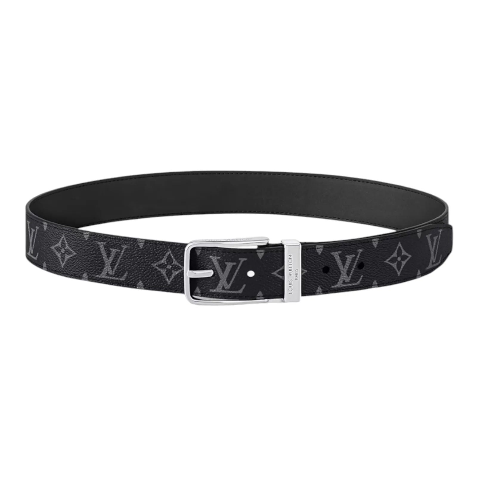 Louis Vuitton Pont Neuf Monogram 35mm Belt Black Grey - Preowned
