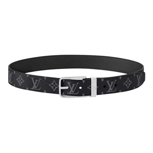 Louis Vuitton Pont Neuf Monogram 35mm Belt Black Grey - Preowned
