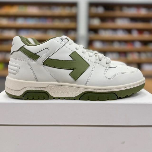 Off-White Out Of Office Calf Leather White Sage - Preowned
