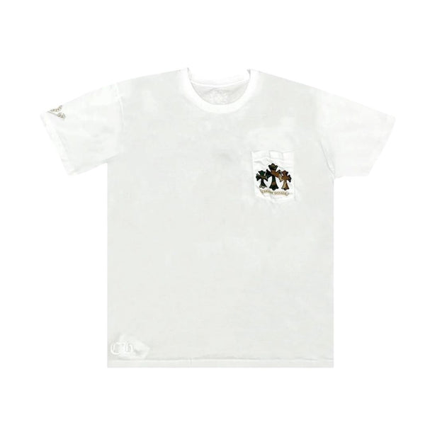 Chrome Hearts Triple Cross Horseshoe Logo Pocket Tee (White/Camo) - Preowned