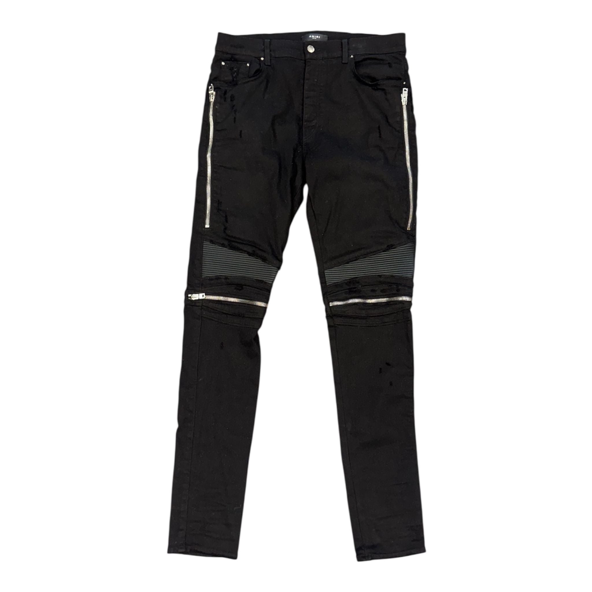 Amiri Mx 2 Biker Zip Jeans (Black) - Preowned