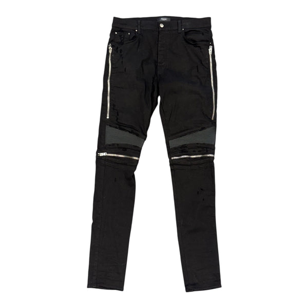 Amiri Mx 2 Biker Zip Jeans (Black) - Preowned