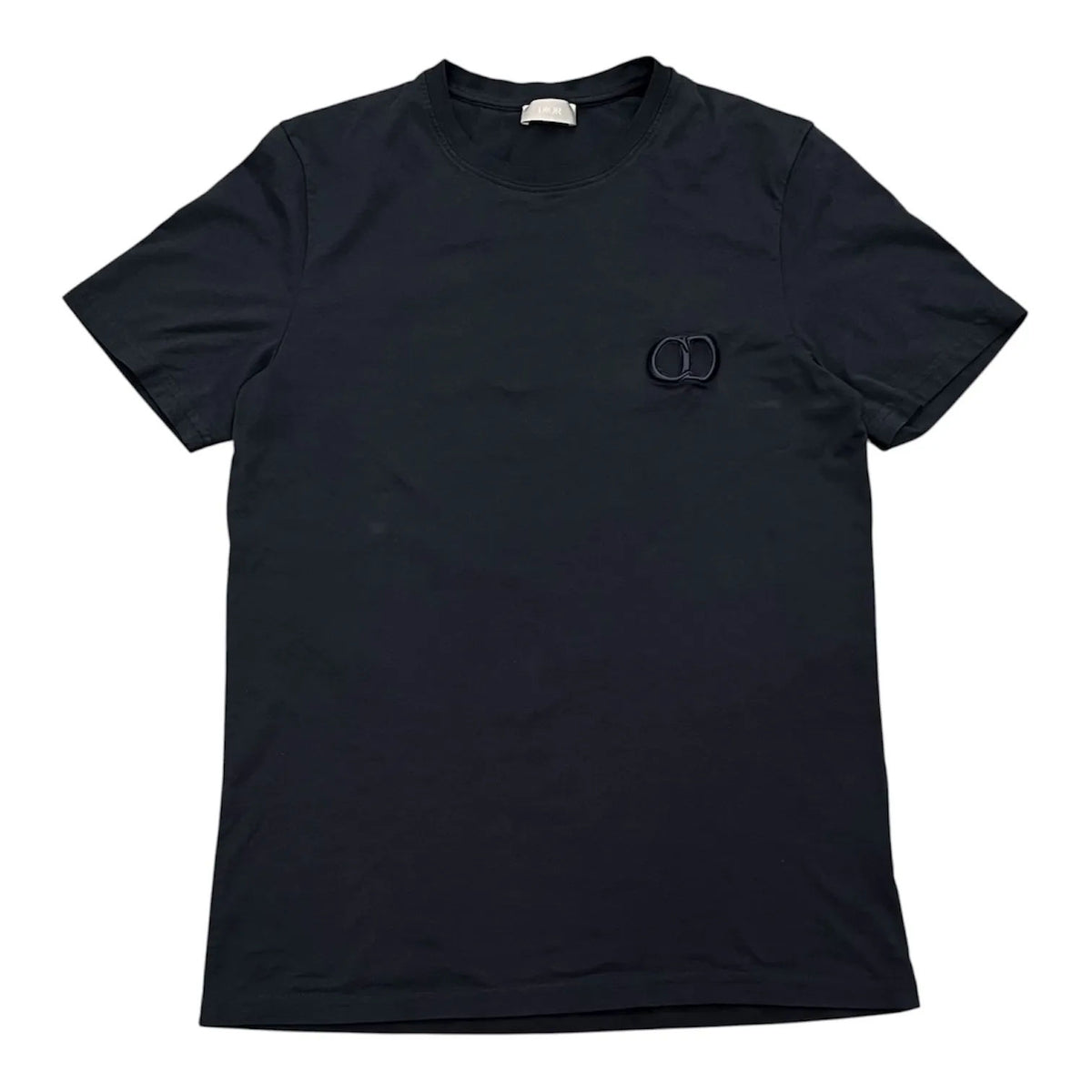 Dior CD Logo Patch Tee (Navy) - Preowned
