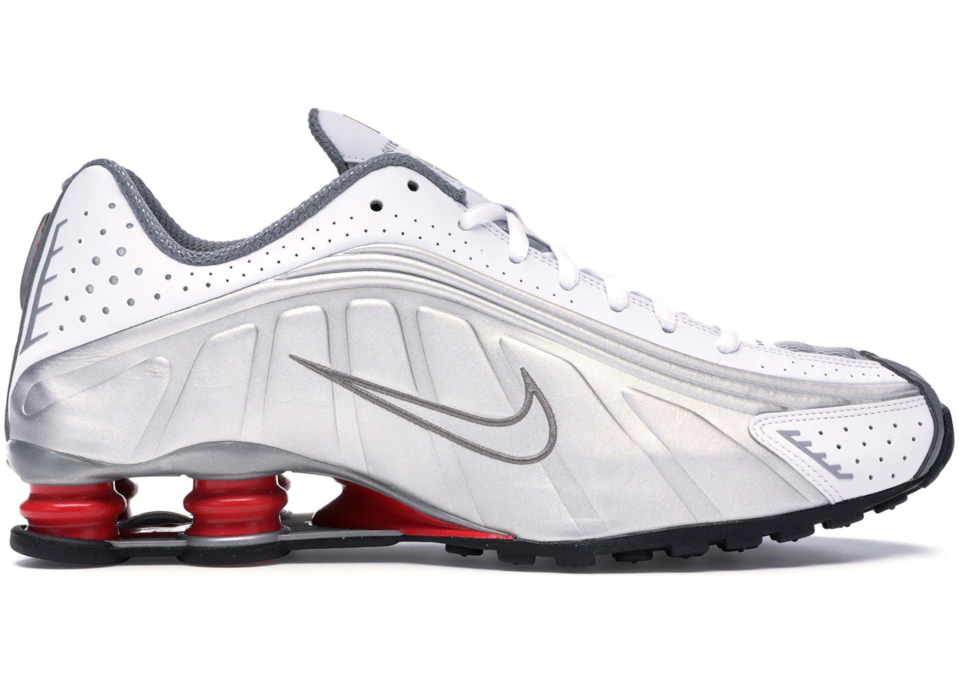 Nike Shox R4 Metallic Silver Comet Red (2018)