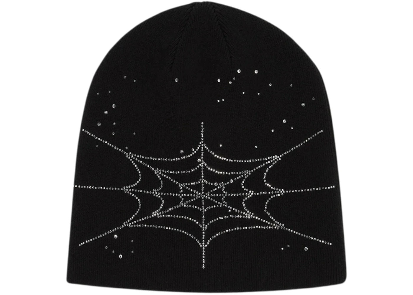 Sp5der Rhinestone Silk Skully Black