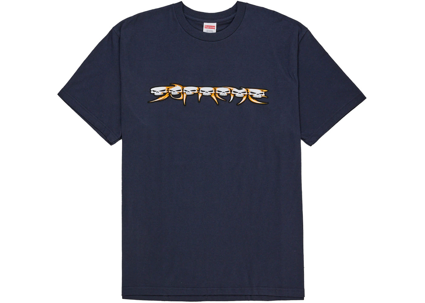 Supreme Skulls Spellout Tee Navy