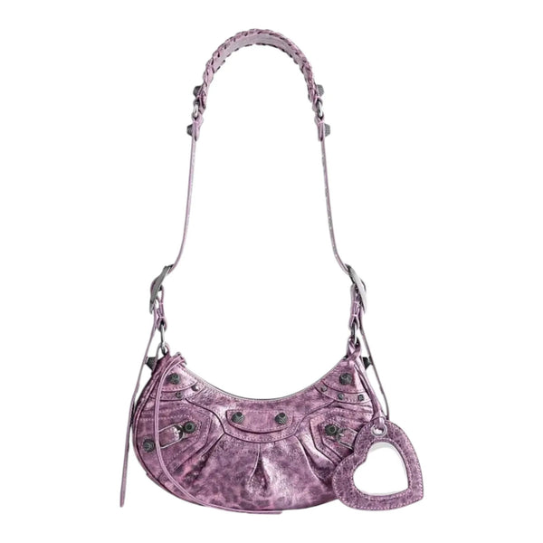 Balenciaga Le Cagole XS Leopard (Metallic Pink)