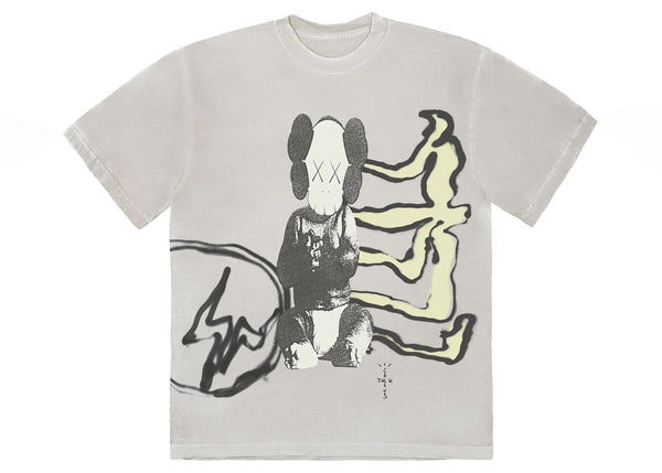 Travis Scott Cactus Jack + Kaws For Fragment Tee Aged Yellow - Preowned