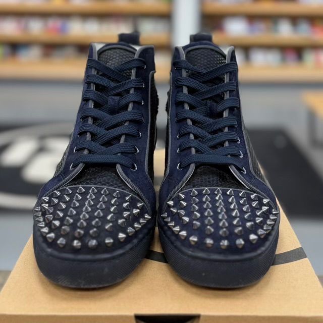 Christian Louboutin Lou Spikes Orlato Flat Version Rock - Preowned