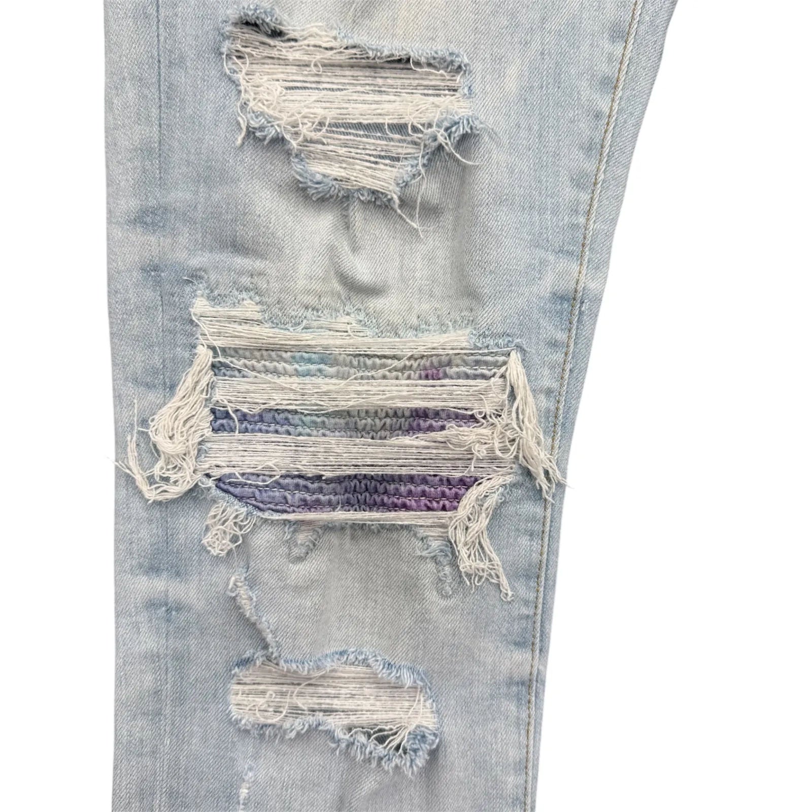 Amiri MX1 Tie Dye Patch Jeans (Clay Indigo) - Preowned