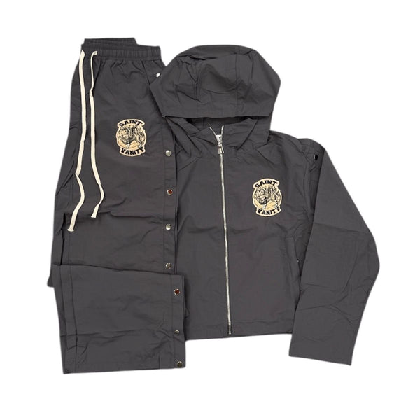 Saint Vanity Nylon Hooded Tracksuit (Grey)