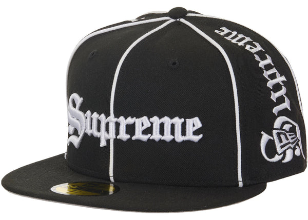Supreme Piping Script New Era 59Fifty Fitted Cap Black/White