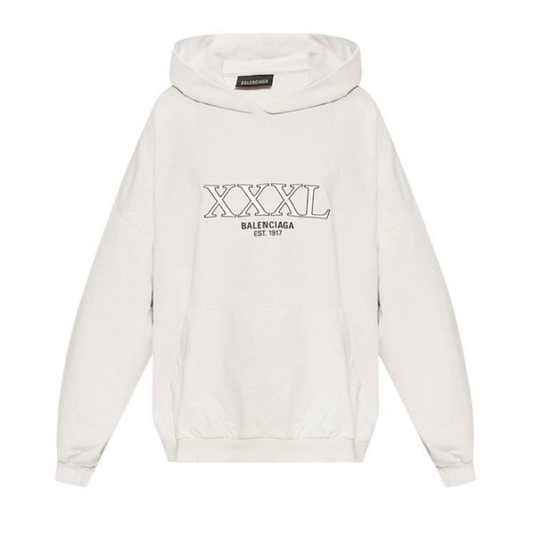 Balenciaga XXXL Oversized Popover Hoodie (Off White) - Preowned