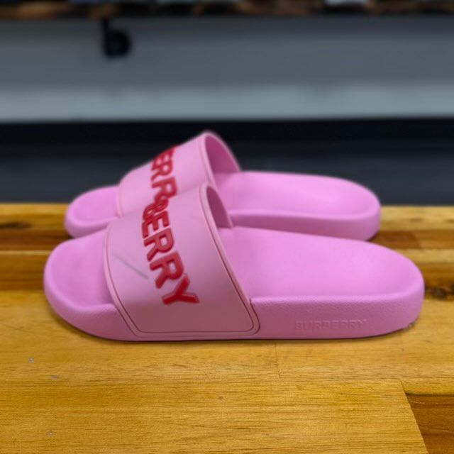 Burberry Embossed Logo Slides Bubblegum Pink (W)