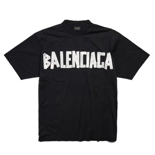 Balenciaga Tape Type Tee (Black) - Preowned