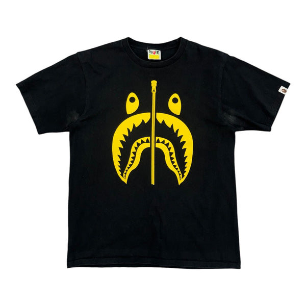 Bape Shark Face Tee (Black/Yellow) - Preowned