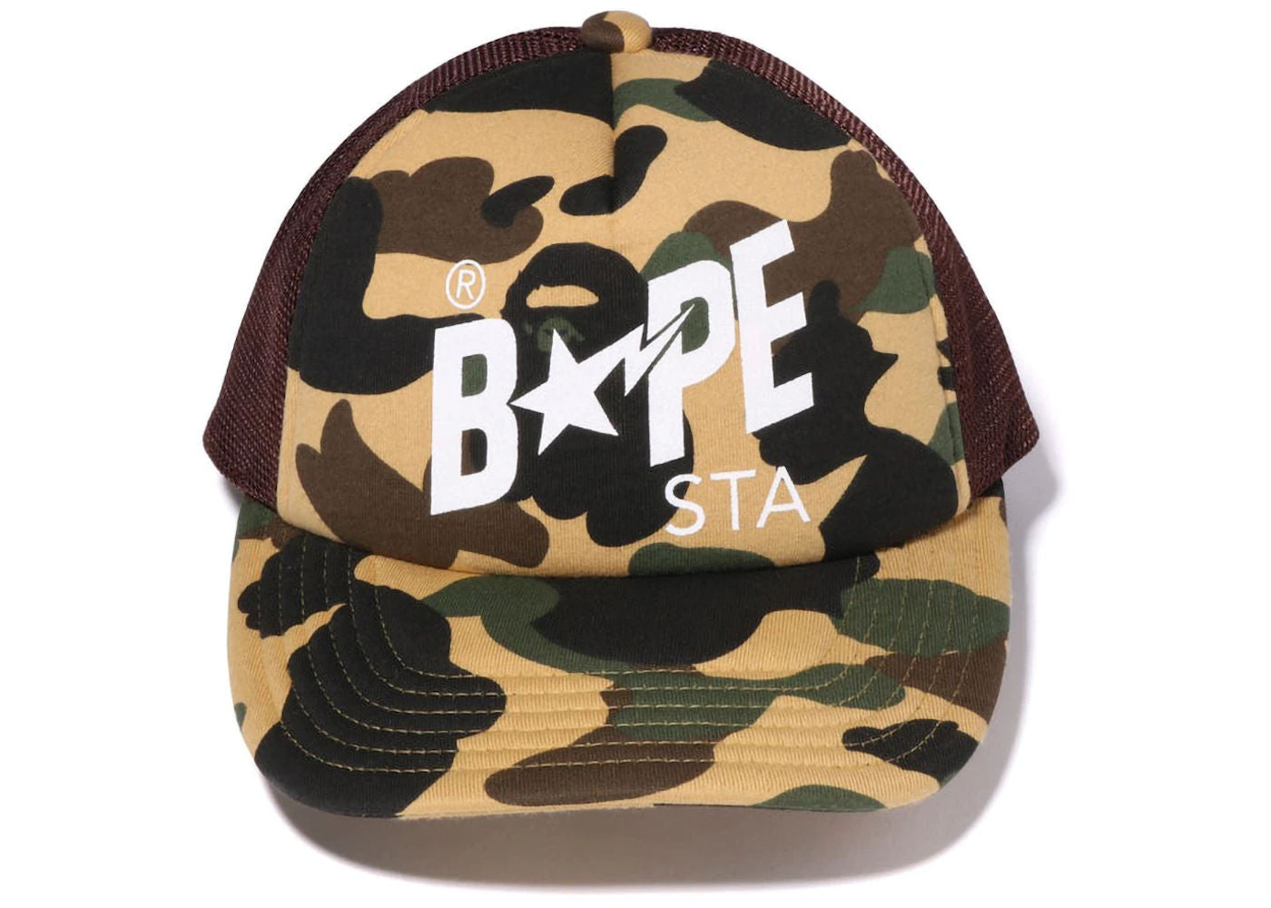 BAPE 1st Camo Sta Mesh Cap Yellow - Preowned