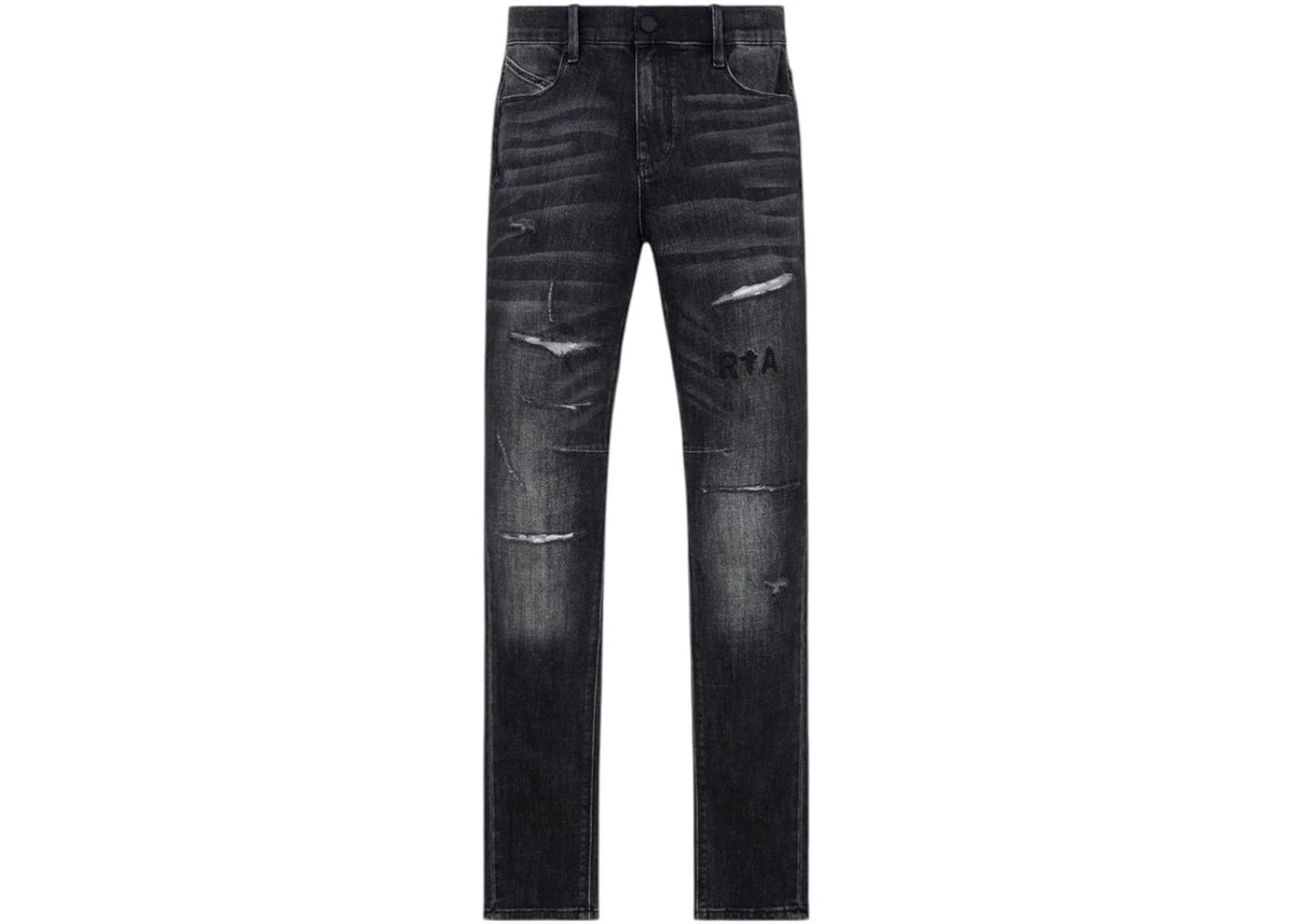 RtA Bryant Ripped Skinny Jeans Distressed Grey - Preowned