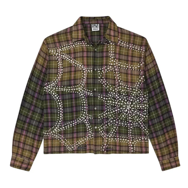 Vale Forever Fever Rhinestone Flannel (Green)