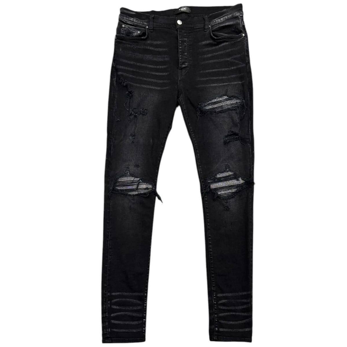 Amiri Mx1 Iridescent Patch Jeans (Black) - Preowned