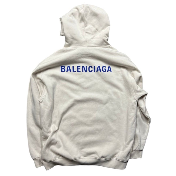 Balenciaga Logo Hoodie (Cream)