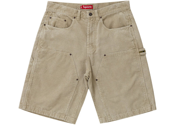 Supreme Washed Corduroy Double Knee Painter Short Tan