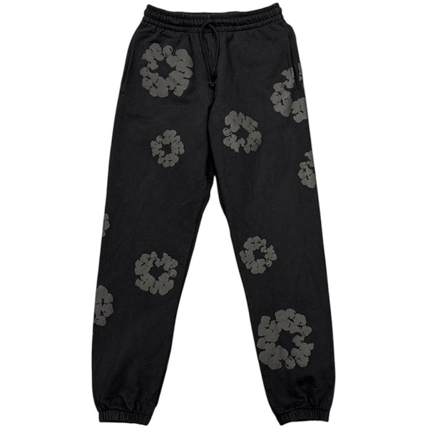 Denim Tears Cotton Wreath Sweatpants (Black Monochrome) - Preowned