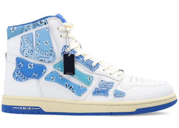 AMIRI Skel Top Hi Bandana White Blue - Preowned